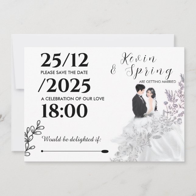 Invitación We are getting Married (Anverso)