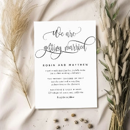 Invitación We Are Getting Married Kraft Rustic Modern Wedding
