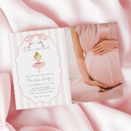 Invitación We Are Tutu Excited Ballerina Baby Shower Photo