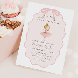 Invitación We Are Tutu Excited Ballerina Ballet Baby Shower