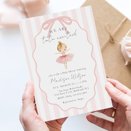 Invitación We Are Tutu Excited Ballerina Ballet Baby Shower
