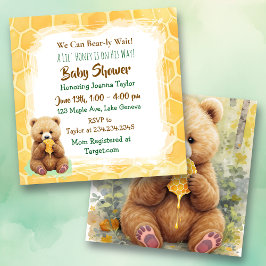 Invitación We Can Bear-ly Wait! Boy's Baby Shower