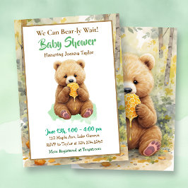Invitación We Can Bear-ly Wait! Boy's Baby Shower