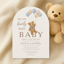 We Can Bearly Wait Baby Boy Bear Couple Shower