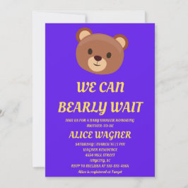 Invitación We Can Bearly Wait Baby Shower