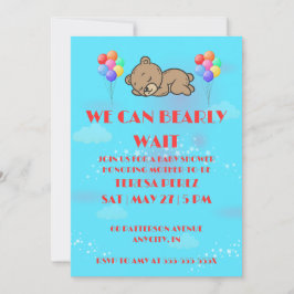 Invitación We Can Bearly Wait Baby Shower