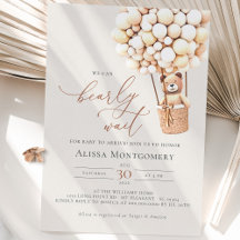 We Can Bearly Wait! Baby Shower Invitation