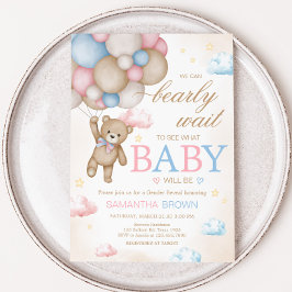 Invitación We Can Bearly Wait Gender Reveal 