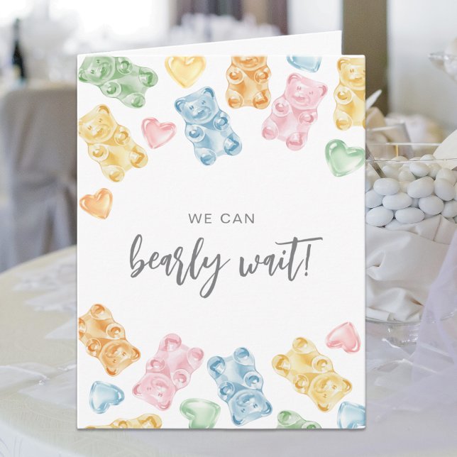Invitación We Can Bearly Wait Gummy Bears Baby Shower  (Subido por el creador)