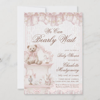 Invitación We Can Bearly Wait Nursery Cottage Baby Shower