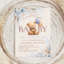 Invitación We Can Bearly Wait Teddy Bear Baby Shower
