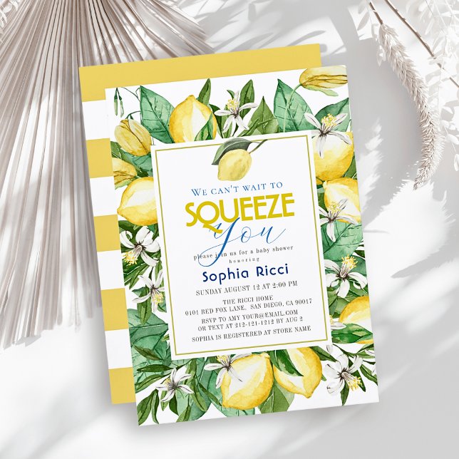 Invitación We Can't Wait to See You Lemon Baby Shower (Subido por el creador)