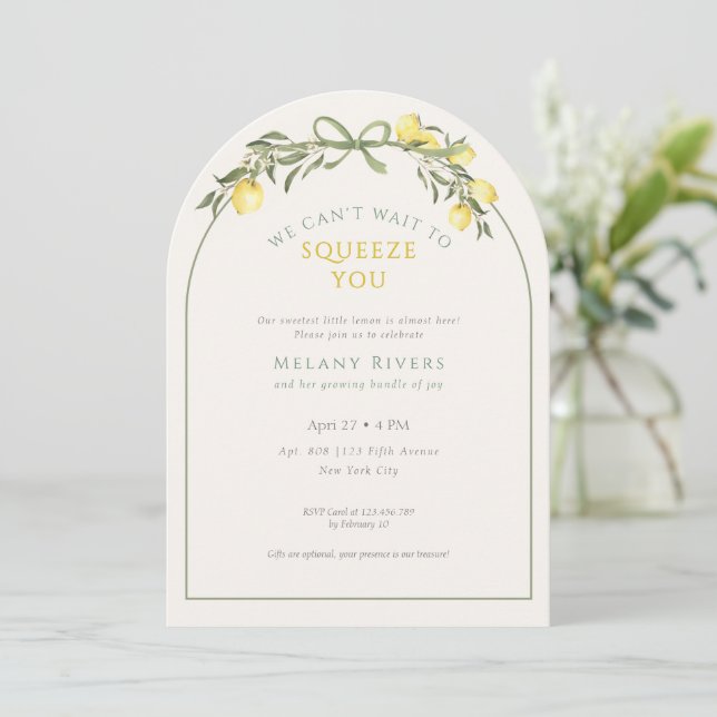 Invitación We can't wait to Squeeze You Neutral Baby Shower (Anverso de pie)