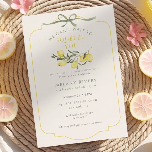 Invitación We can't wait to Squeeze You Neutral Baby Shower (Subido por el creador)