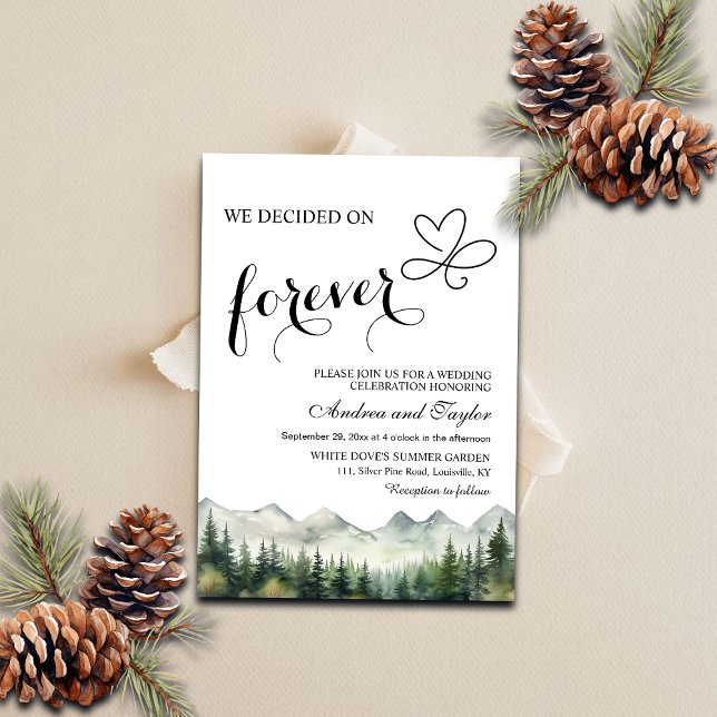 Invitación We decided on Forever Casual Wedding (Subido por el creador)