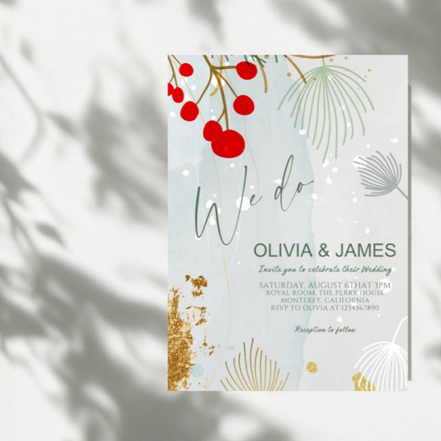 Invitación We Do Christmas Wedding - Elegant Winter Party (Subido por el creador)