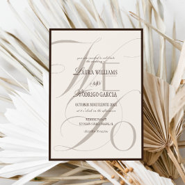 Invitación We Do Espresso Old Money Wedding Invitation