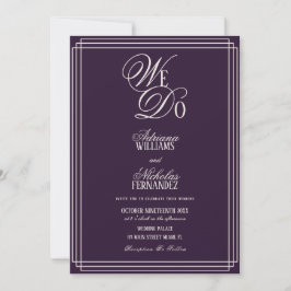 Invitación We Do Plum Old Money Wedding