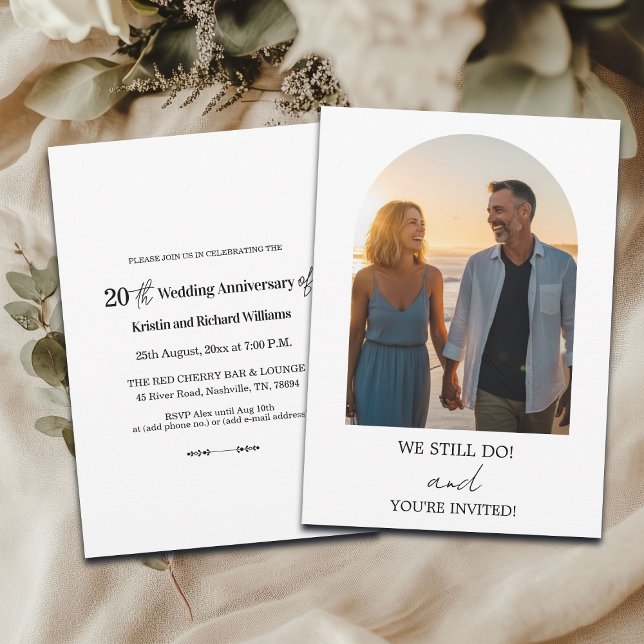 Invitación We Still Do 20th Wedding Anniversary Photo (Subido por el creador)