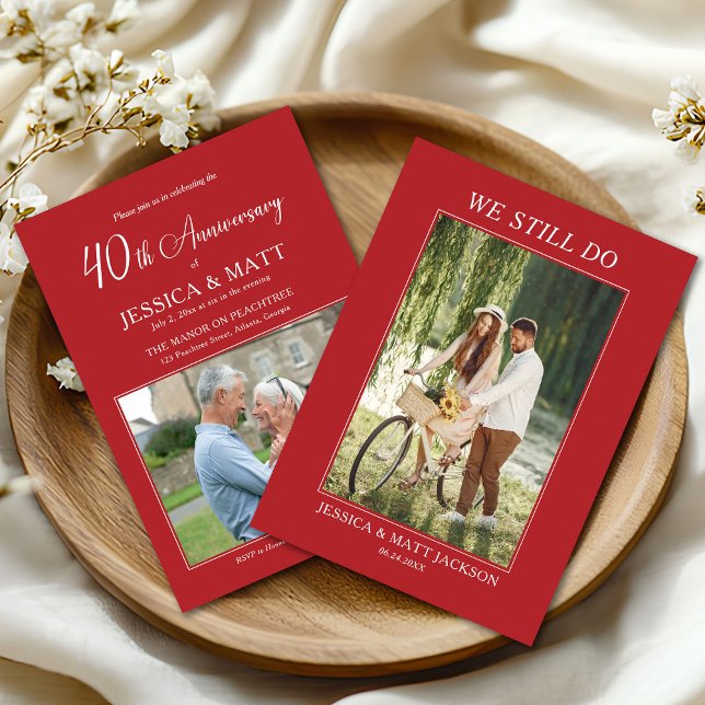 Invitación We Still Do 40th Ruby Wedding Anniversary  (Subido por el creador)