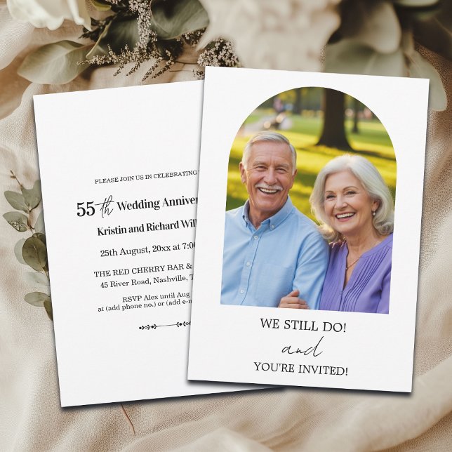 Invitación We Still Do 55th Wedding Anniversary Photo (Subido por el creador)