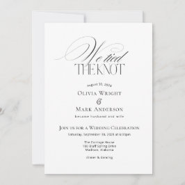 Invitación We tied the Knot with Photo Wedding Reception