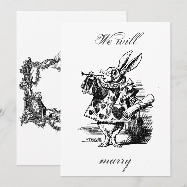 Invitación We will marry – Announcement to the wedding (Anverso / Reverso)