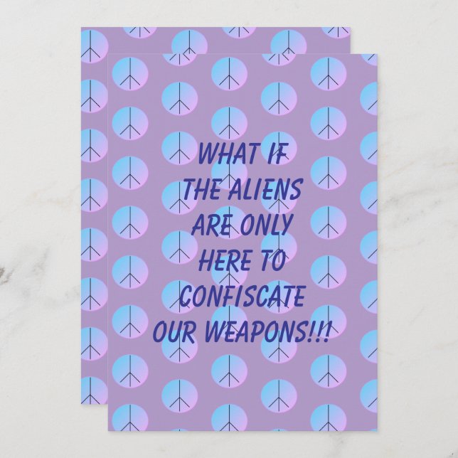 Invitación Weapon Alien Abduction Invitation (Anverso / Reverso)