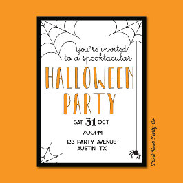 Invitación web de Spider de Halloween Party