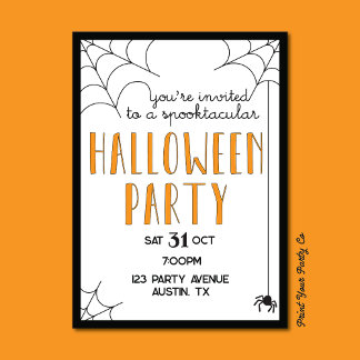 Invitación web de Spider de Halloween Party