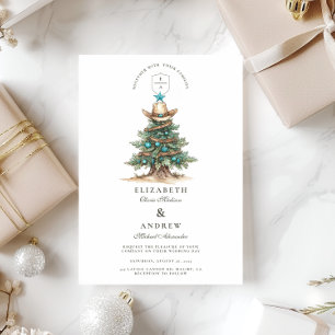 Invitación Weddin Navidades de Cowboy occidentales