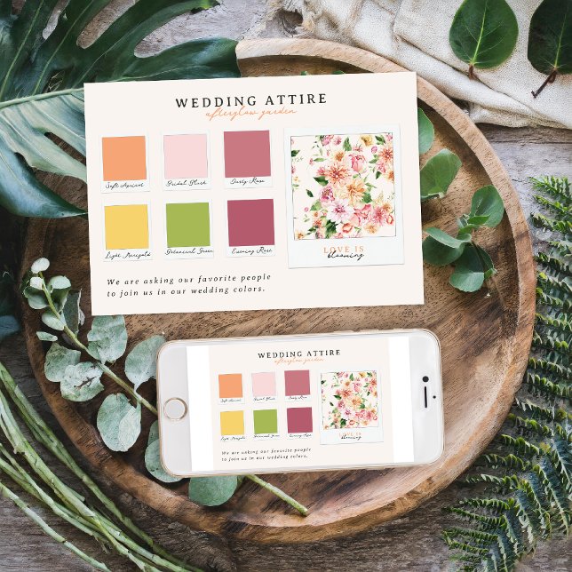 Invitación Wedding Attire | Afterglow Garden Palette (Subido por el creador)