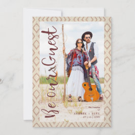 Invitación Wedding Bohemian Tribal Textile Texture Background