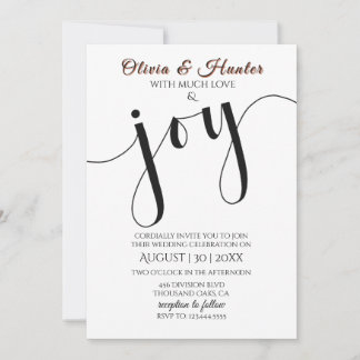 Invitación Wedding, Burnt Orange, Modern, Typography, Script,
