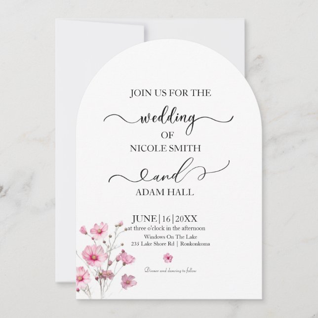 Invitación Wedding Floral Invitation (Anverso)