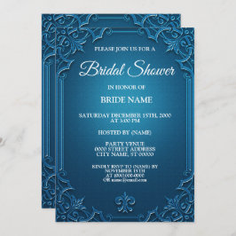 Invitación Wedding Geometric Teal Turquoise Bridal Shower
