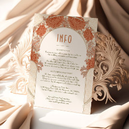 Invitación Wedding INFO Vintage Art Nouveau William Morris In