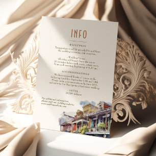 Invitación Wedding Insert INFO and Details New Orleans Invita