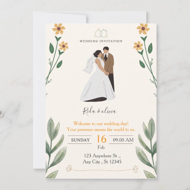 Invitación Wedding Invitation (Anverso)