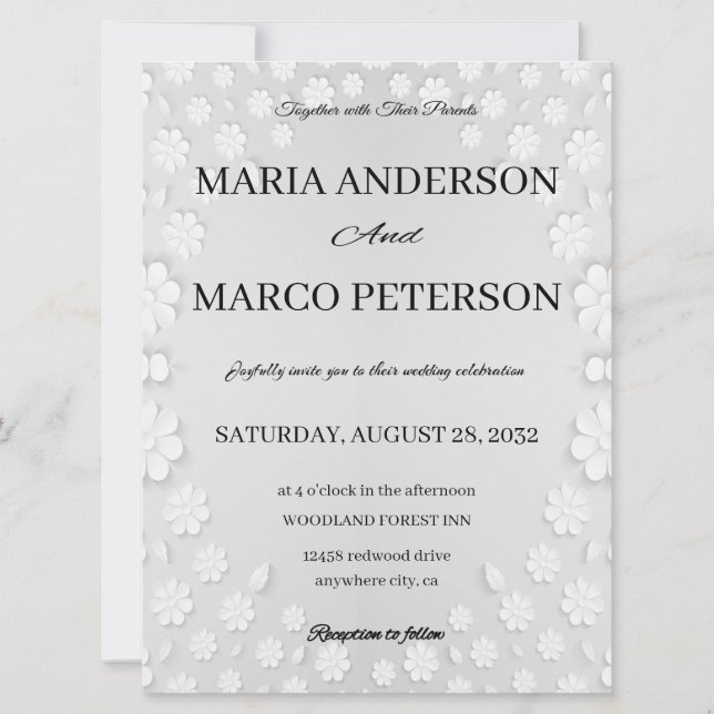 Invitación wedding Invitation (Anverso)