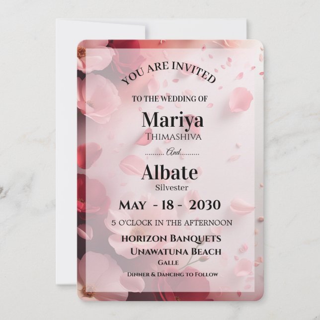 Invitación Wedding Invitation  (Anverso)
