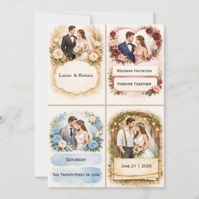 Invitación Wedding Invitation (Anverso)