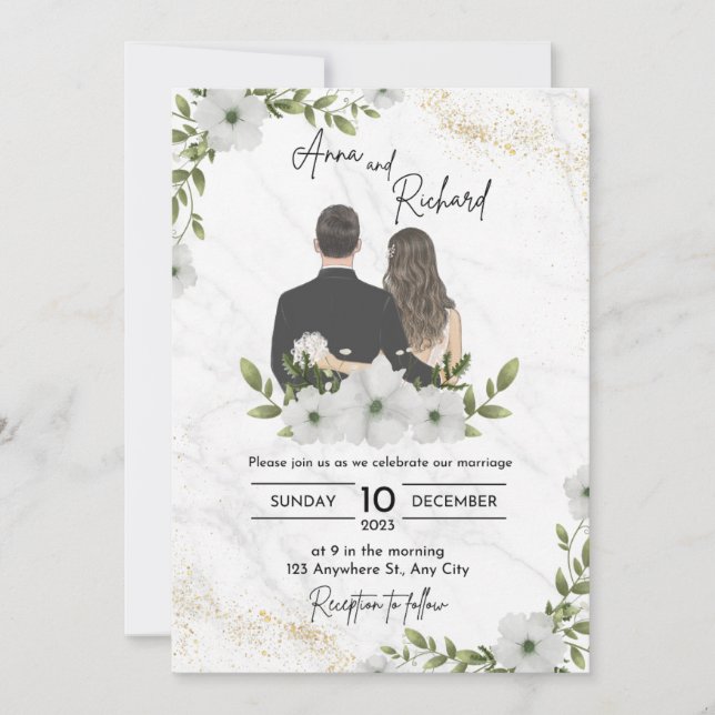 Invitación wedding invitation  (Anverso)