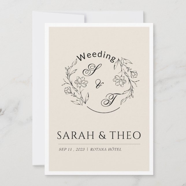 Invitación Wedding invitation  (Anverso)