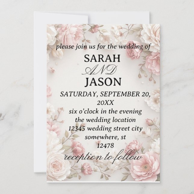 Invitación  wedding invitation (Anverso)