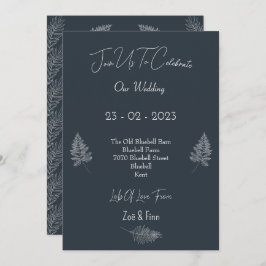 Invitación Wedding Invitation (12,7x17,8cm) - Blue And White 