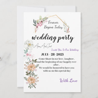 Invitación wedding invitation ,  card marriage invitation  