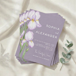 Invitación Wedding Invitation "Delicate Irises"