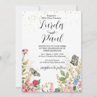 Invitación  Wedding invitation Floral Butterfly