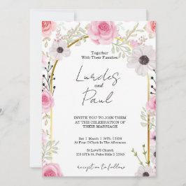 Invitación  Wedding invitation Floral Pink